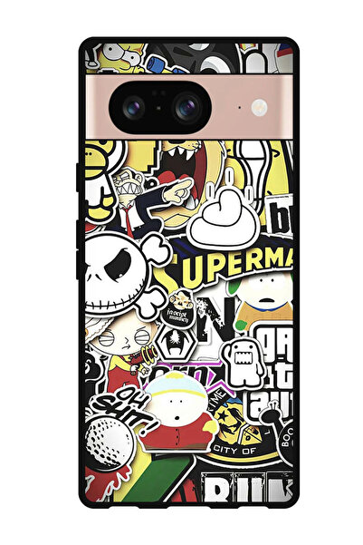 Theodor جراب واقٍ مضاد للخدش والصدمات لهاتف Google Pixel 8 بتصميم كرتوني