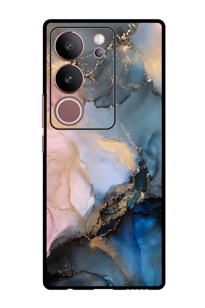 Theodor جراب واقٍ مضاد للخدش والصدمات لهاتف Vivo V29 - V29 Pro بلون رخامي ملو...