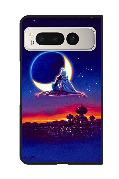 Theodor غطاء حماية مضاد للخدش والصدمات لهاتف جوجل بيكسل فولد أنيميشن علاء الدين