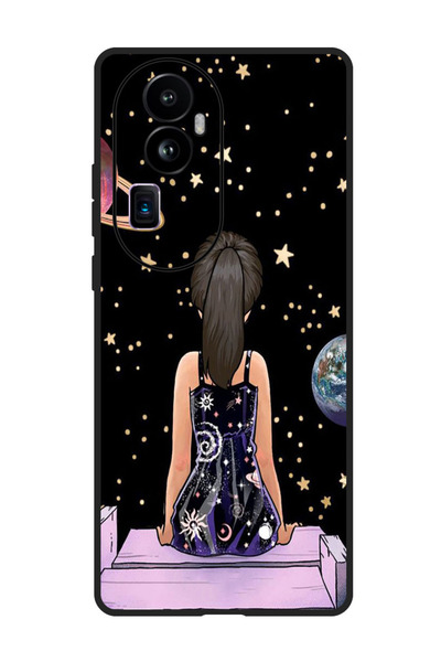 Theodor جراب واقٍ مضاد للخدش والصدمات لهاتف Oppo Reno 10 Pro Plus فتاة تشاهد ...