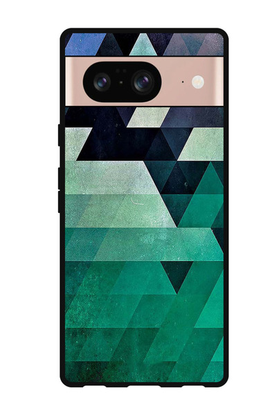 Theodor جراب واقٍ مضاد للخدش والصدمات لهاتف Google Pixel 8 بنمط مثلث الألوان البحرية