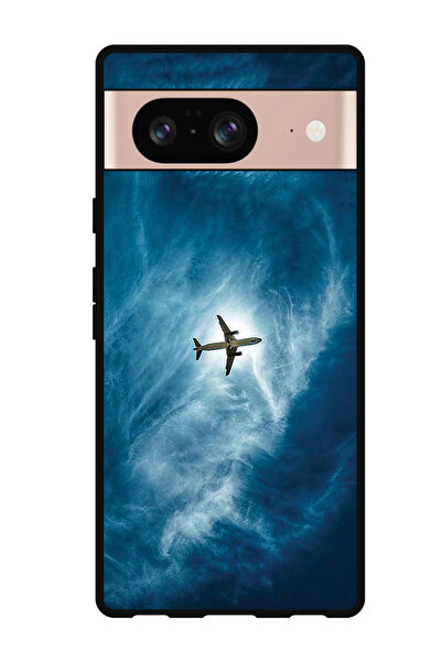 Theodor غطاء حماية مضاد للخدش والصدمات لهاتف جوجل بيكسل 8، طائرة في السماء