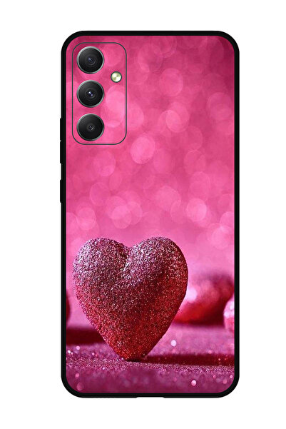Theodor Protective Case For Samsung Galaxy M34 5G Dark Pink Gliter Heart