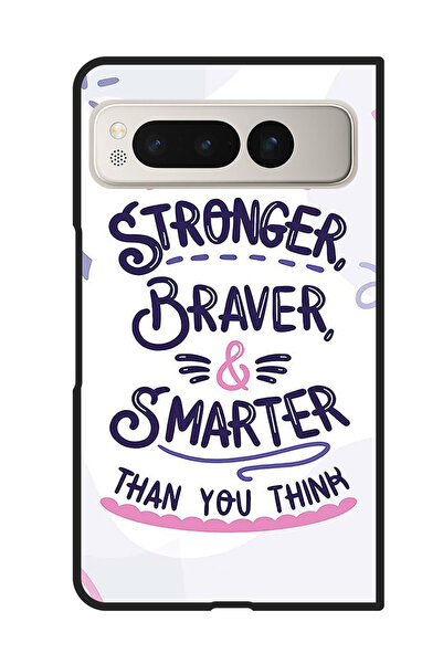 Theodor جراب واقٍ مضاد للخدش والصدمات لهاتف Google Pixel Fold You Are Stronger