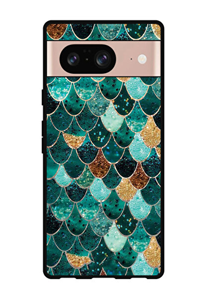 Theodor جراب واقٍ مضاد للخدش والصدمات لهاتف Google Pixel 8 بنمط خياشيم السمك