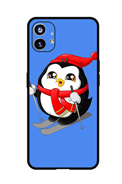Theodor حافظة واقية مضادة للخدش والصدمات لهاتف Nothing Phone 1 Skating Penguin