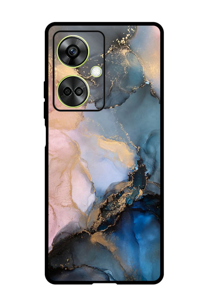 Theodor جراب واقٍ مضاد للخدش والصدمات لهاتف OnePlus Nord CE 3 بلون رخامي ملون...