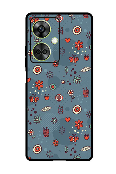 Theodor جراب واقٍ مضاد للخدش والصدمات لهاتف OnePlus Nord CE 3 بأوراق وأزهار