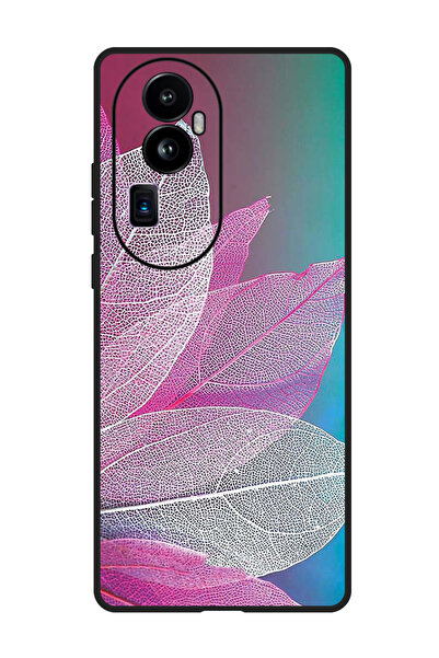 Theodor جراب واقٍ مضاد للخدش والصدمات لهاتف Oppo Reno 10 Pro Plus، بتصميم أوراق ملونة