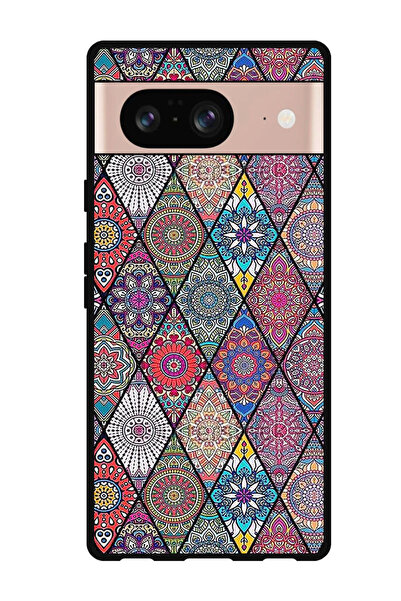 Theodor جراب واقٍ مضاد للخدش والصدمات لهاتف Google Pixel 8 بتصميم فن ماندالا