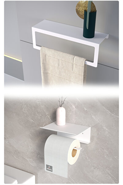alfams by fmsa Metal Modern Stylish Bathroom Hanger and Toilet Paper Hanger S...