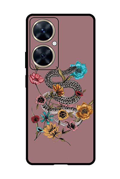 Theodor جراب واقٍ مضاد للخدش والصدمات لهاتف هواوي نوفا 11i بتصميم زهرة الثعبان