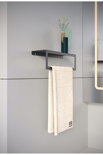 alfams by fmsa Metal Set of 3 |   Toilet Paper Holder + Towel Rack + Blow Dryer Holder – Modern, Long Lasting