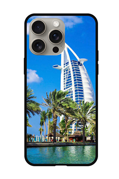 Theodor جراب واقٍ مضاد للخدش والصدمات لهاتف iPhone 15 Pro برج دبي