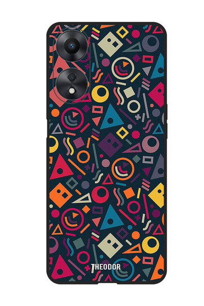 Theodor جراب واقٍ مضاد للخدش والصدمات لهاتف Oppo A98 بتصميم رسومات خربشات