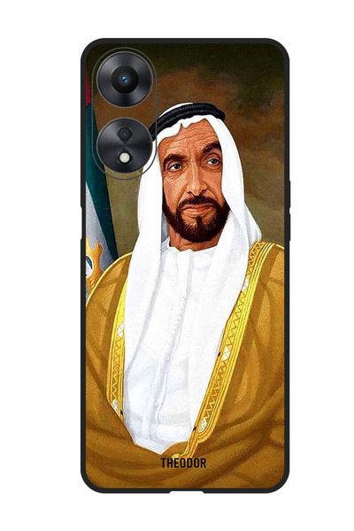 Theodor جراب واقٍ مضاد للخدش والصدمات لهاتف Oppo A98، لوحة الشيخ زايد