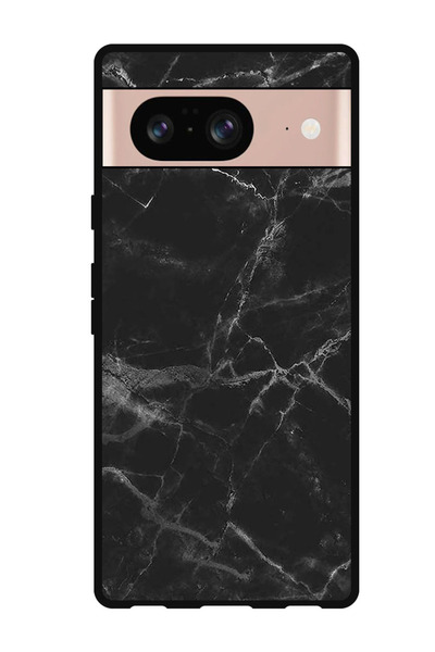 Theodor جراب واقٍ مضاد للخدش والصدمات لهاتف Google Pixel 8 باللون الأسود الرخامي