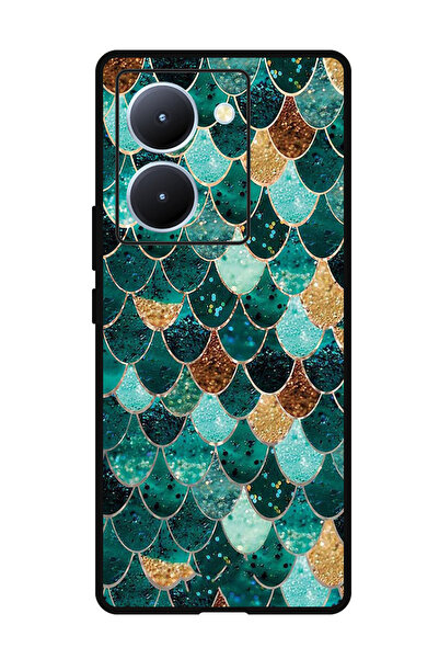 Theodor جراب واقٍ مضاد للخدش والصدمات لهاتف ViVo Y78 بنقشة خياشيم السمك الصينية