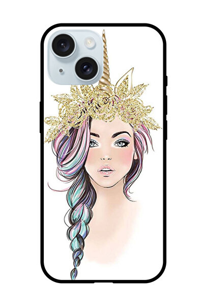 Theodor جراب واقٍ مضاد للخدش والصدمات لهاتف iPhone 15 Plus بتصميم فتاة يونيكو...