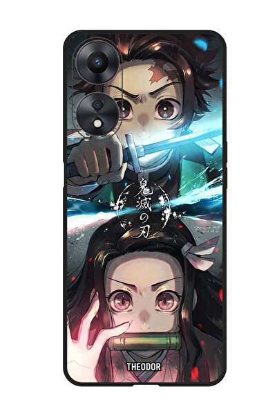 Theodor جراب حماية لهاتف Oppo A98 أنيميشن تانجيرو ونيزوكو من أنيمي قاتل الشياطين