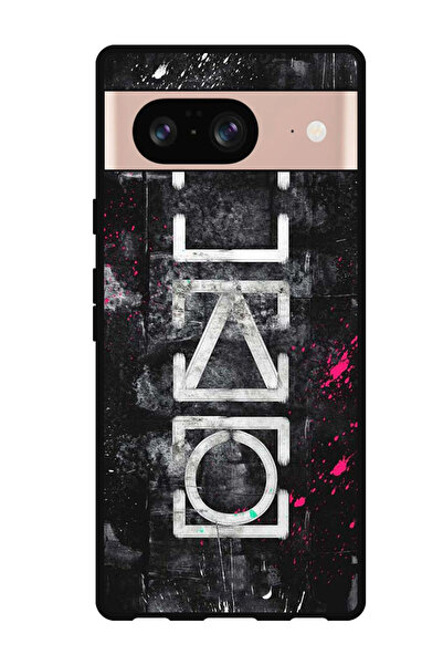 Theodor غطاء حماية مضاد للخدش والصدمات لهاتف جوجل بيكسل 8 برسومات رموز الحبار