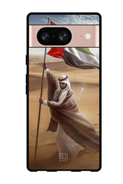 Theodor جراب واقٍ مضاد للخدش والصدمات لهاتف Google Pixel 8، علم الشيخ زايد ال...