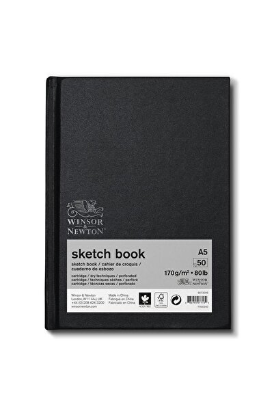 Winsor Newton Winsor & Newton Eskiz Çizim Bloknotu (Sert Ciltli) Siyah Hafif ...