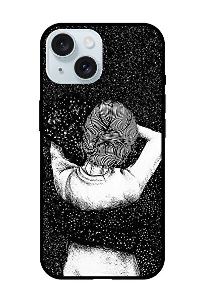 Theodor غطاء حماية مضاد للخدش والصدمات لهاتف iPhone 15 Plus - خيال فتاة ليلي