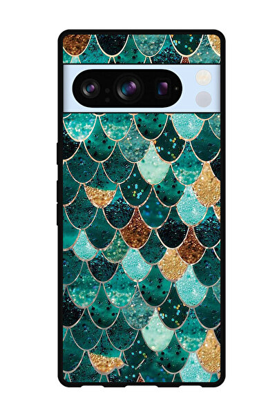 Theodor جراب واقٍ مضاد للخدش والصدمات لهاتف Google Pixel 8 Pro بنمط خياشيم السمك