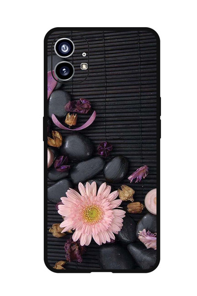 Theodor جراب واقٍ مضاد للخدش والصدمات لهاتف Nothing Phone 1 زهور وأحجار