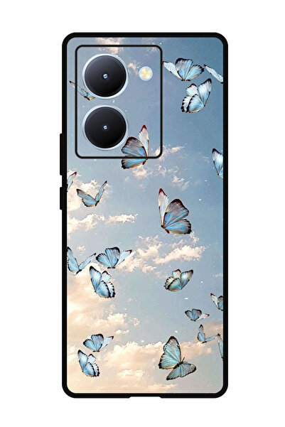 Theodor جراب واقٍ مضاد للخدش والصدمات لهاتف ViVo Y78، فراشة صينية في السماء