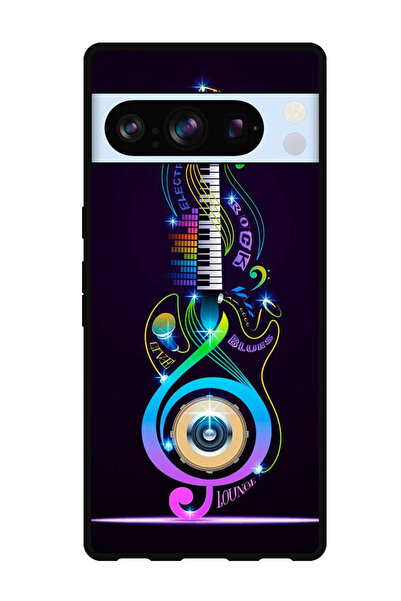 Theodor جراب واقٍ مضاد للخدش والصدمات لهاتف Google Pixel 8 Pro جيتار موسيقي