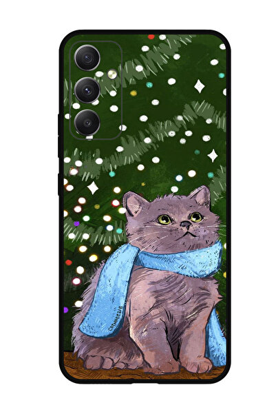 Theodor جراب واقٍ مضاد للخدش والصدمات لهاتف Samsung Galaxy M14 بتصميم قطة لطيفة