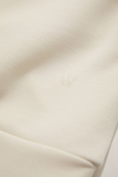 W Collection EKRU BİSİKLET YAKA UZUN KOLLU SWEATSHIRT