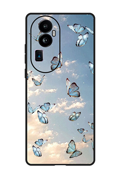 Theodor جراب واقٍ مضاد للخدش والصدمات لهاتف Oppo Reno 10 Pro Plus فراشة في ال...