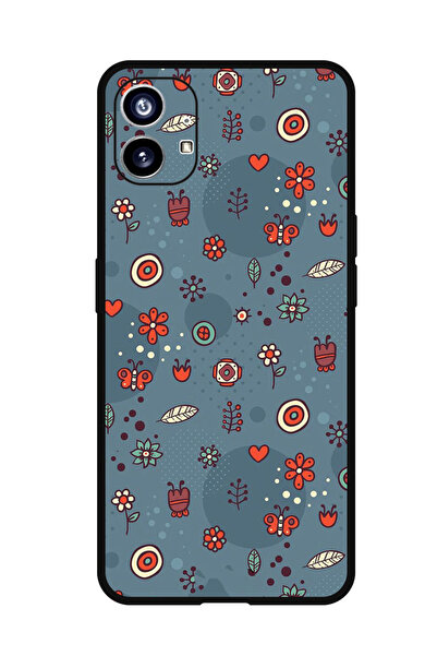 Theodor جراب واقٍ مضاد للخدش والصدمات لهاتف Nothing Phone 1 بأوراق وأزهار