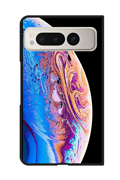 Theodor غطاء حماية مضاد للخدش والصدمات لهاتف Google Pixel Fold Earth