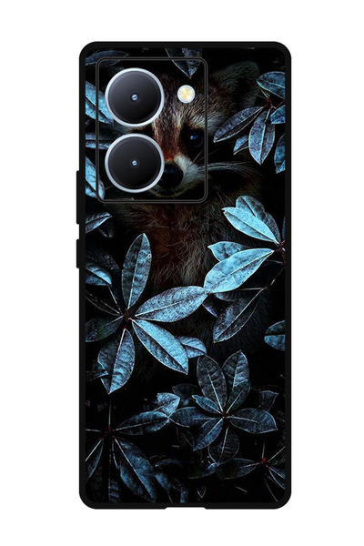 Theodor جراب واقٍ مضاد للخدش والصدمات لهاتف ViVo Y78، مطبوع عليه صورة حيوان بين أوراق الشجر