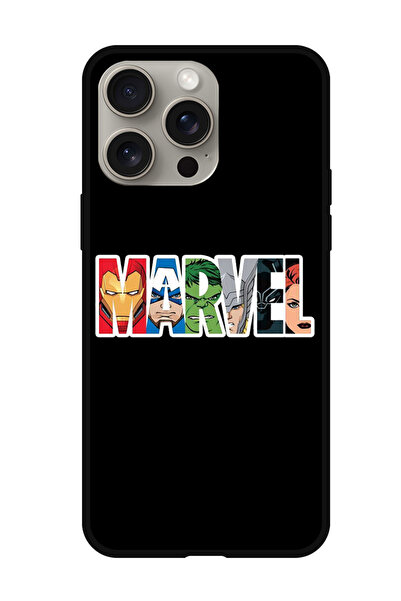 Theodor جراب واقٍ مضاد للخدش والصدمات لهاتف iPhone 15 Pro Max Marvel Charecters