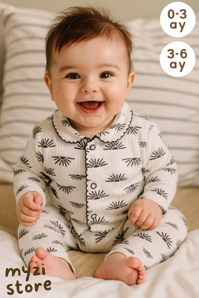 MYZİ STORE Newborn Baby Kids Pajamas Set