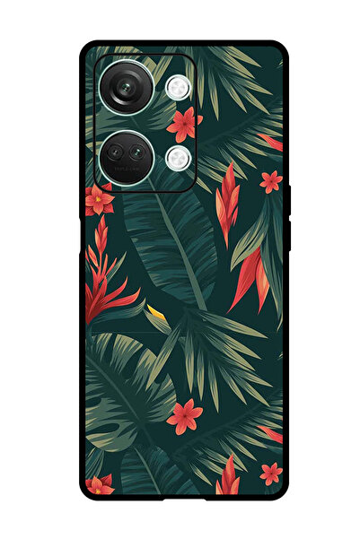 Theodor غطاء حماية مضاد للخدش والصدمات لهاتف OnePlus Nord 3 بأوراق خضراء