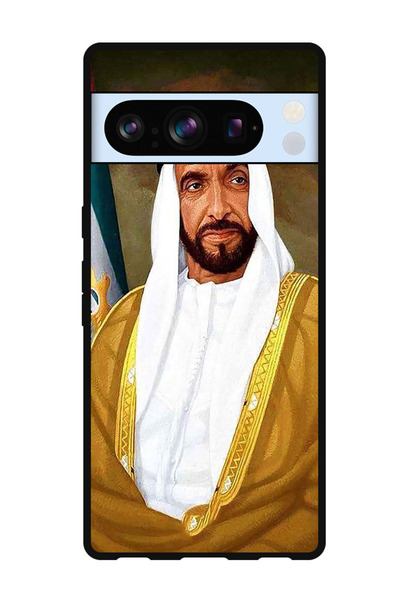 Theodor جراب واقٍ مضاد للخدش والصدمات لهاتف Google Pixel 8 Pro، لوحة الشيخ زايد