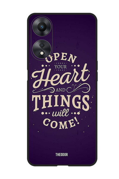 Theodor جراب واقٍ مضاد للخدش والصدمات لهاتف Oppo A98 افتح قلبك