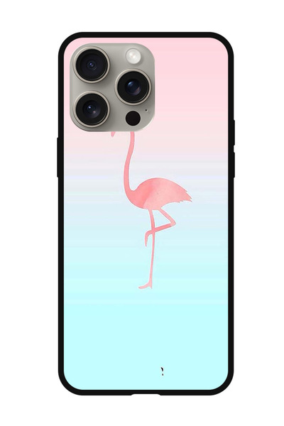 Theodor جراب واقٍ مضاد للخدش والصدمات لهاتف iPhone 15 Pro وردي فلامنغو