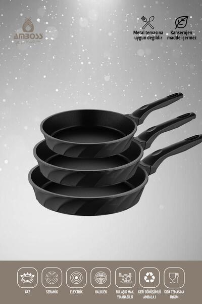 Amboss 3 Coin Casting Titanium Pan Set - Black