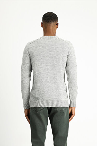 Kiğılı Crew Neck Regular Fit Seamless Patterned Knitwear Sweater