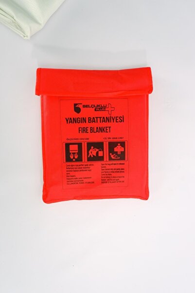 Selçuklu Plus Yangın Söndürme Battaniyesi 150x180cm | CE Sertifikalı Isıya Dayanıklı Acil Müdahale Örtüsü