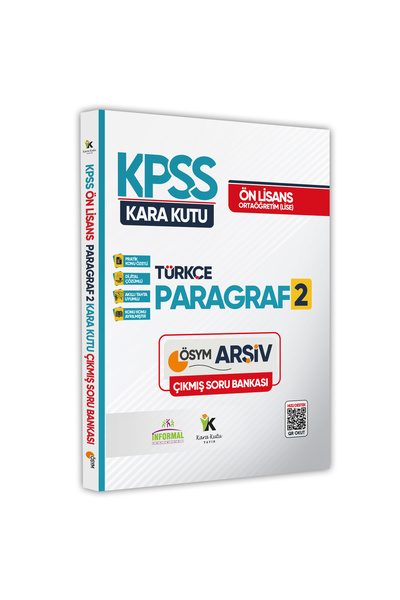 Karakutu Yayınları KPSS Önlisans/Ortaöğretim Türkçenin Kara Kutusu PARAGRAF 2...