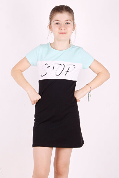 Toontoy Girl's Stop Printed Colorful Dress