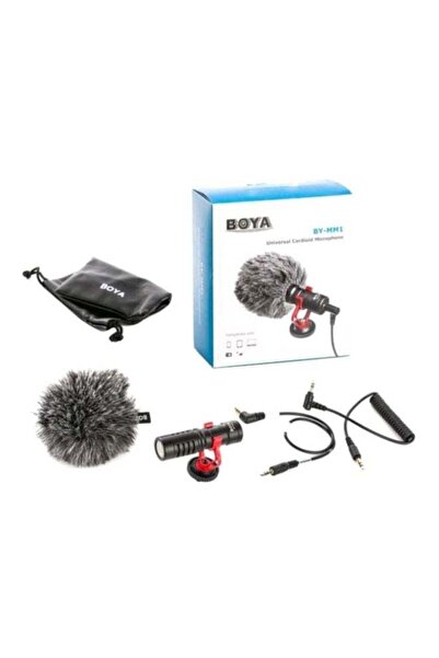 BOYA Universal Cardioid Microphone With Furry Windshield BY-MM1 Black/Red/Grey